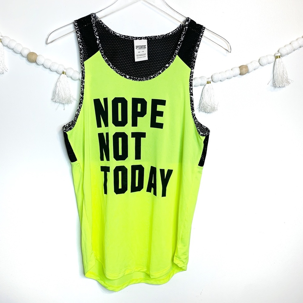 PINK Nope Not Today Athletic Racerback Tank
